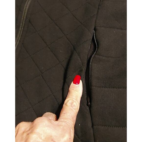 North Face Ladies Black Zip up Jacket SIZE Large Hidden pockets Fitted - Picture 4 of 6